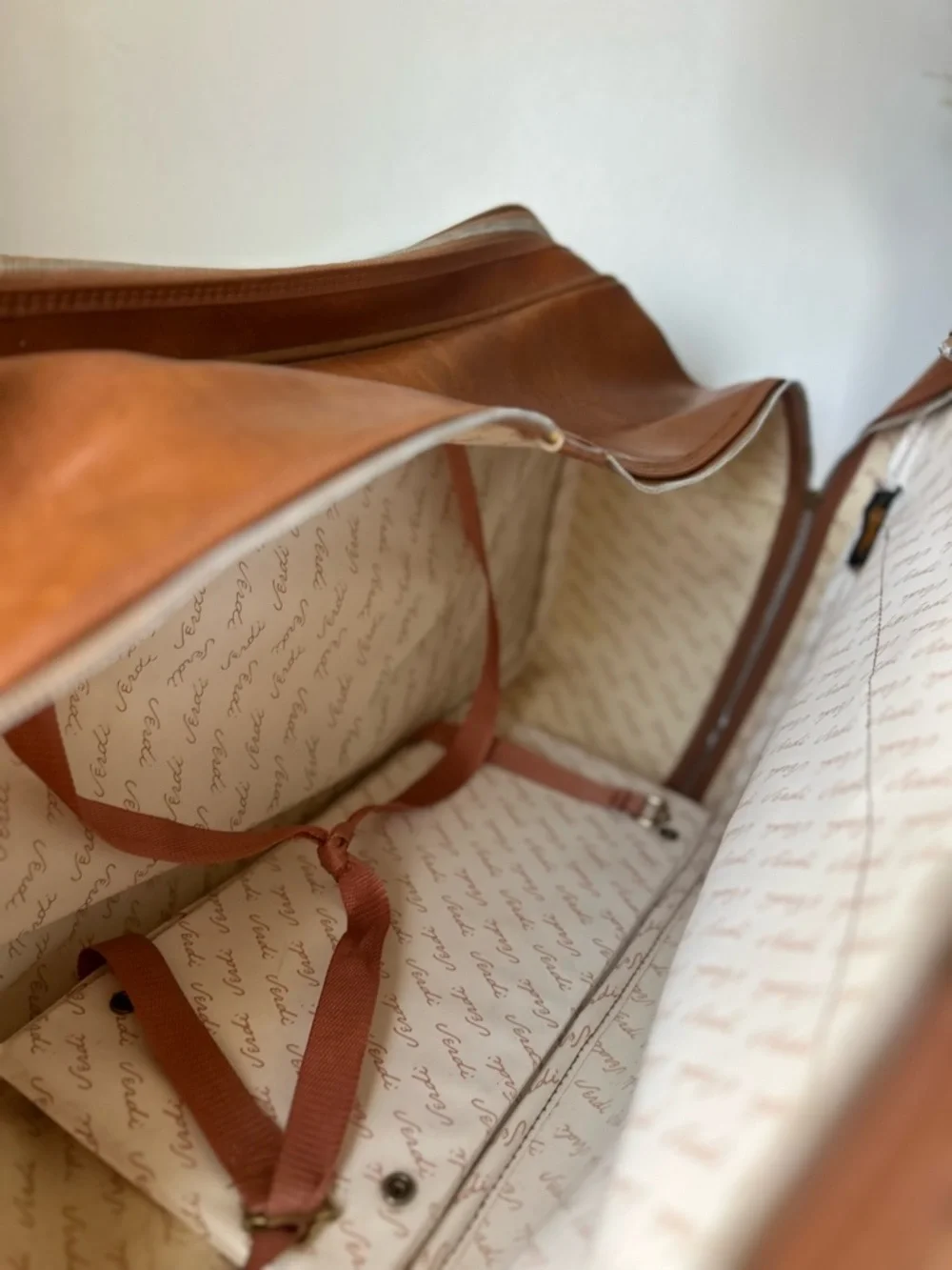 Vintage Black & Brown Travel Weekender Bag